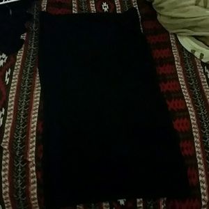Black midi skirt